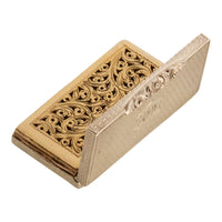 Antique Sterling Silver Gilt Engraved Vinaigrette Birmingham Gervase Wheeler