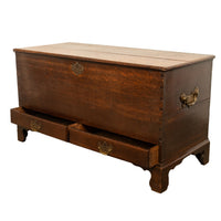 Antique George III Georgian Oak Dovetailed Mule Chest Coffer Drawers 1760