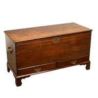 Antique George III Georgian Oak Dovetailed Mule Chest Coffer Drawers 1760