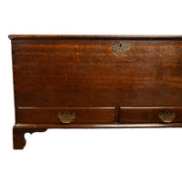 Antique George III Georgian Oak Dovetailed Mule Chest Coffer Drawers 1760