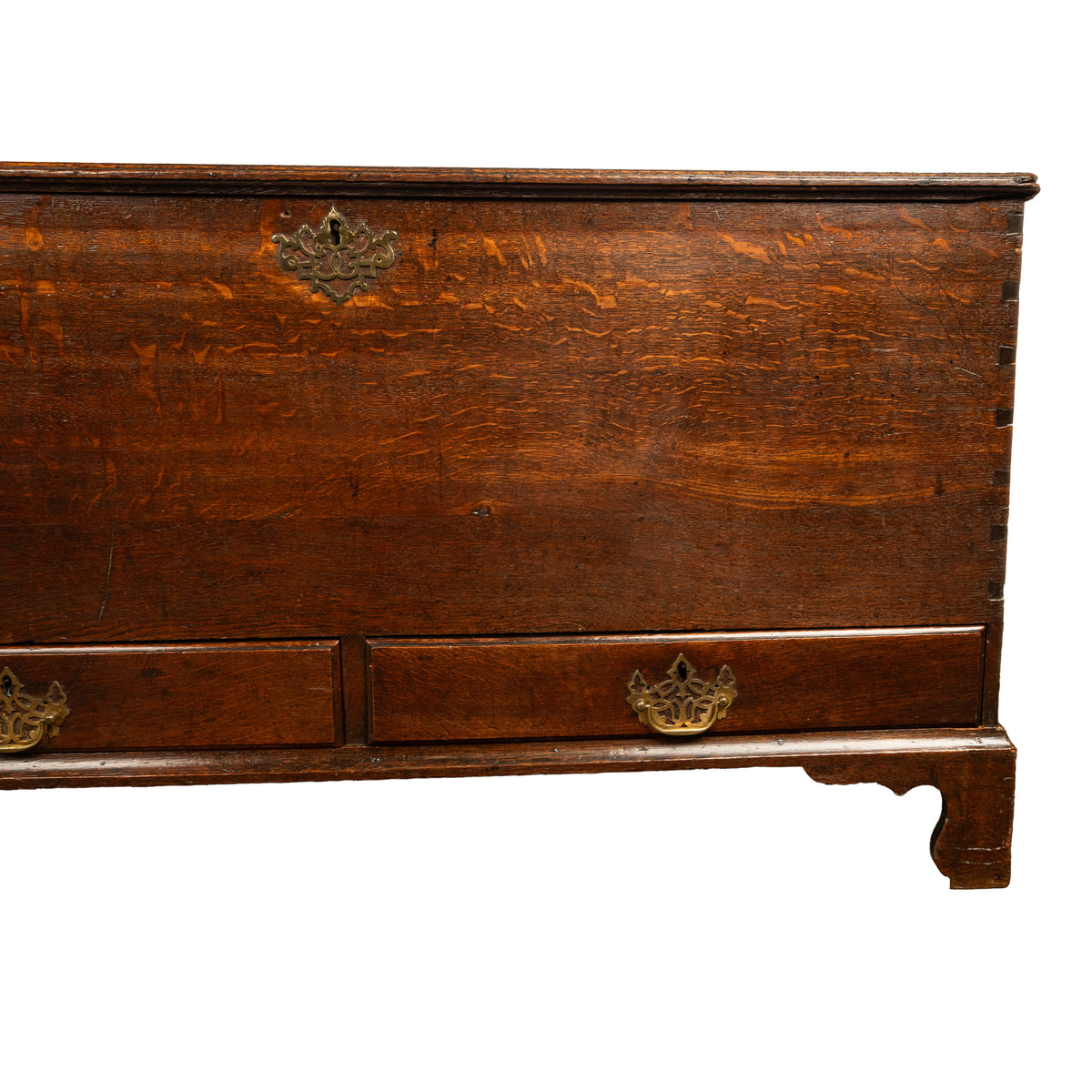 Antique George III Georgian Oak Dovetailed Mule Chest Coffer Drawers 1760