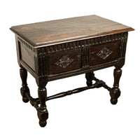 Rare Antique James I Jacobean Carved Oak Side Table Sideboard Cupboard 1620