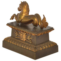 Antique French Grand Tour Bronze Statue Hippocampus Seahorse Desk Ornament 1820