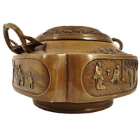 A good & large antique Meiji period Japanese bronze brazier, koro or handwarmer