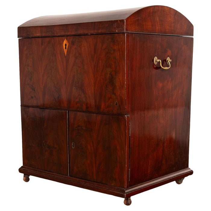 Antique Georgian Mahogany Domed Top Wine Liquor Cellarette Cabinet Box 1780