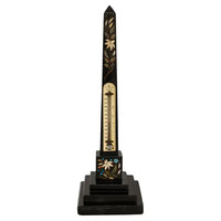 Antique Pietra Dura Marble Ashford Desk Obelisk Thermometer Buxton Derbyshire Circa 1860