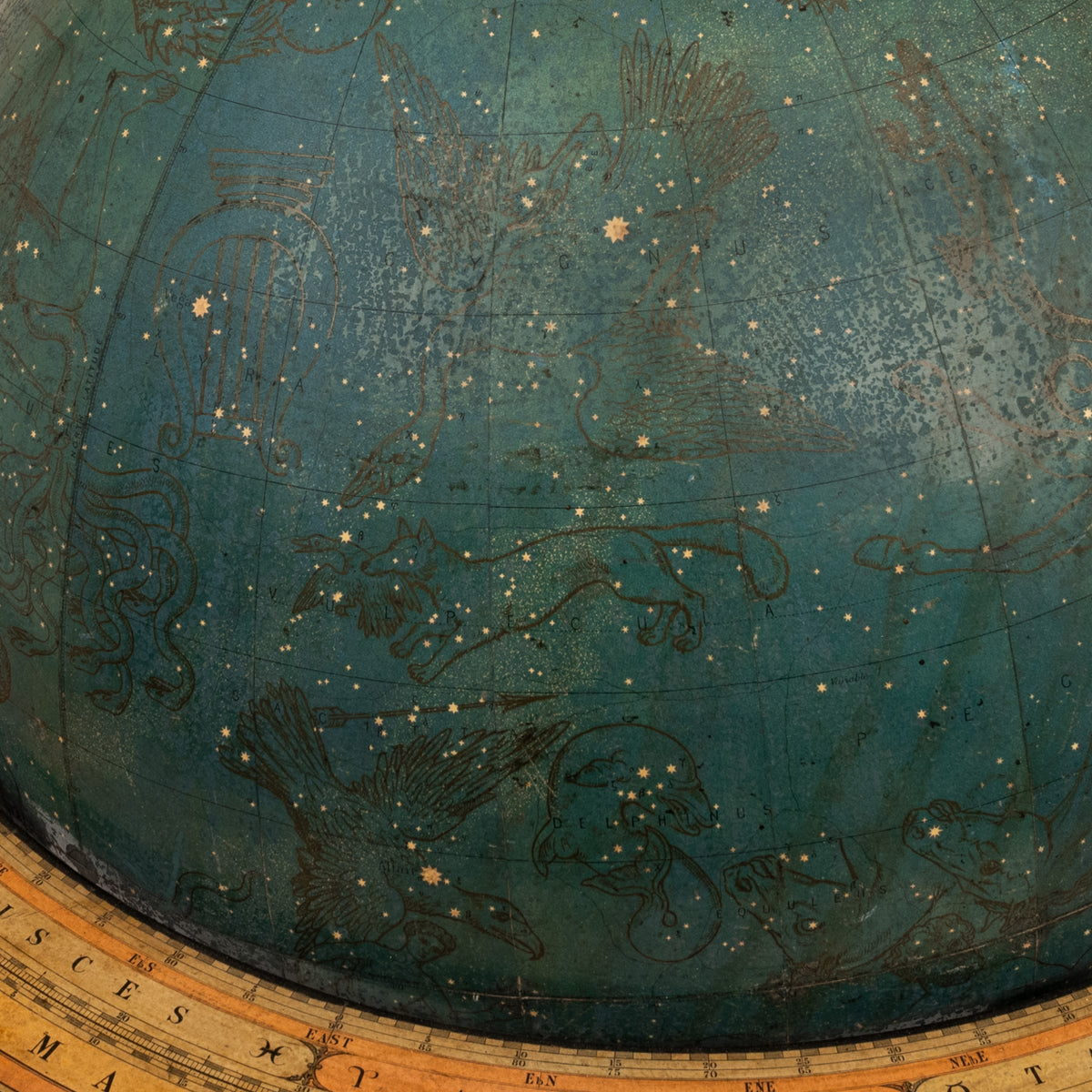 Antique 19th C. W & A K Johnston 18" Celestial Library Floor Globe on Stand London 1879