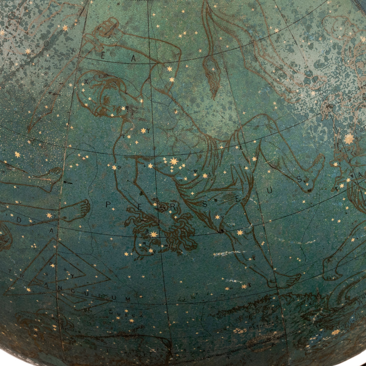 Antique 19th C. W & A K Johnston 18" Celestial Library Floor Globe on Stand London 1879