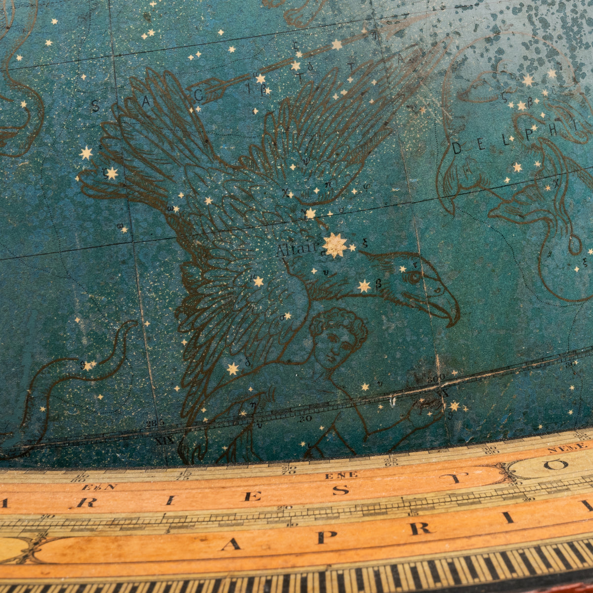 Antique 19th C. W & A K Johnston 18" Celestial Library Floor Globe on Stand London 1879