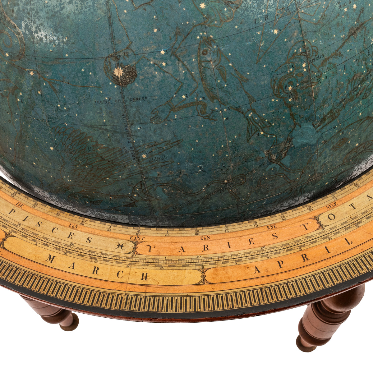 Antique 19th C. W & A K Johnston 18" Celestial Library Floor Globe on Stand London 1879