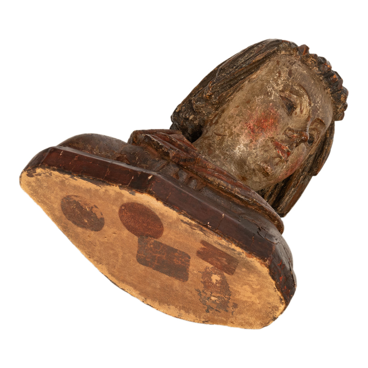 Antique Catholic German Renaissance Carving Bust Stephan Rottaler Landshut 1500