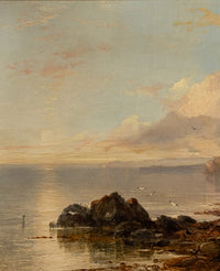Antique Scottish Oil on Canvas Painting Tantallon Castle Ruin East Lothian Horatio McCulloch 1850