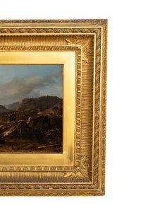 Antique Scottish Oil on Canvas Painting Tantallon Castle Ruin East Lothian Horatio McCulloch 1850