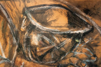 Spanish Dominican Republic Mexico Realist Gouache Painting Portrait by José Vela Zanetti, 1962