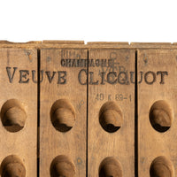 Antique French Veuve Clicquot Champagne Wine 120 Bottle Oak Riddling Rack 1869