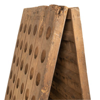 Antique French Veuve Clicquot Champagne Wine 120 Bottle Oak Riddling Rack 1869