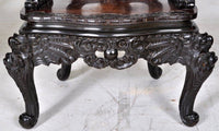Pair of Antique Chinese Rosewood Dragon Armchairs, Circa 1900