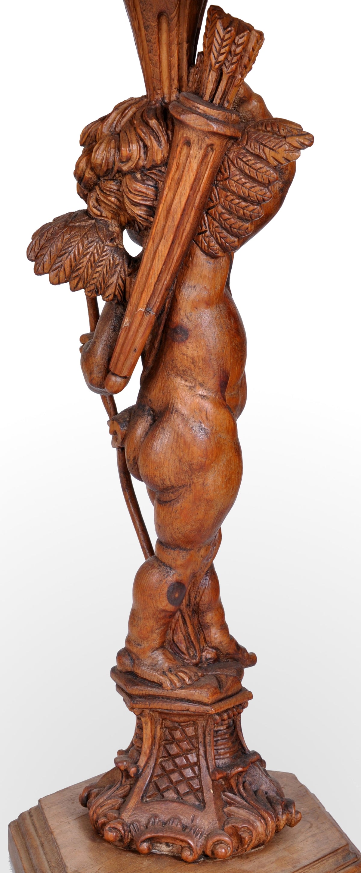 18th Century Italian Baroque Carved Walnut Cupid Table, circa 1750