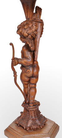 18th Century Italian Baroque Carved Walnut Cupid Table, circa 1750