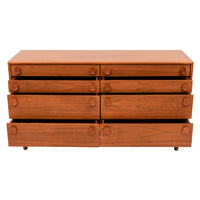 Mid-Century Modern 8 Drawer Teak Dresser Chest by Peter Liley for Meredew, 1969