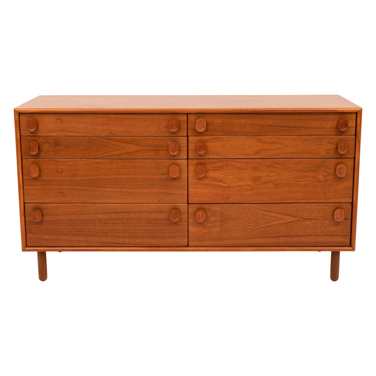 Mid-Century Modern 8 Drawer Teak Dresser Chest by Peter Liley for Meredew, 1969