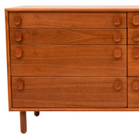 Mid-Century Modern 8 Drawer Teak Dresser Chest by Peter Liley for Meredew, 1969