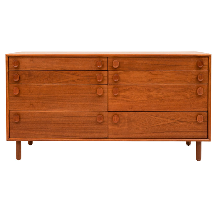 Mid-Century Modern 8 Drawer Teak Dresser Chest by Peter Liley for Meredew, 1969