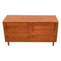 Mid-Century Modern 8 Drawer Teak Dresser Chest by Peter Liley for Meredew, 1969