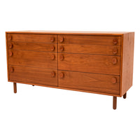 Mid-Century Modern 8 Drawer Teak Dresser Chest by Peter Liley for Meredew, 1969