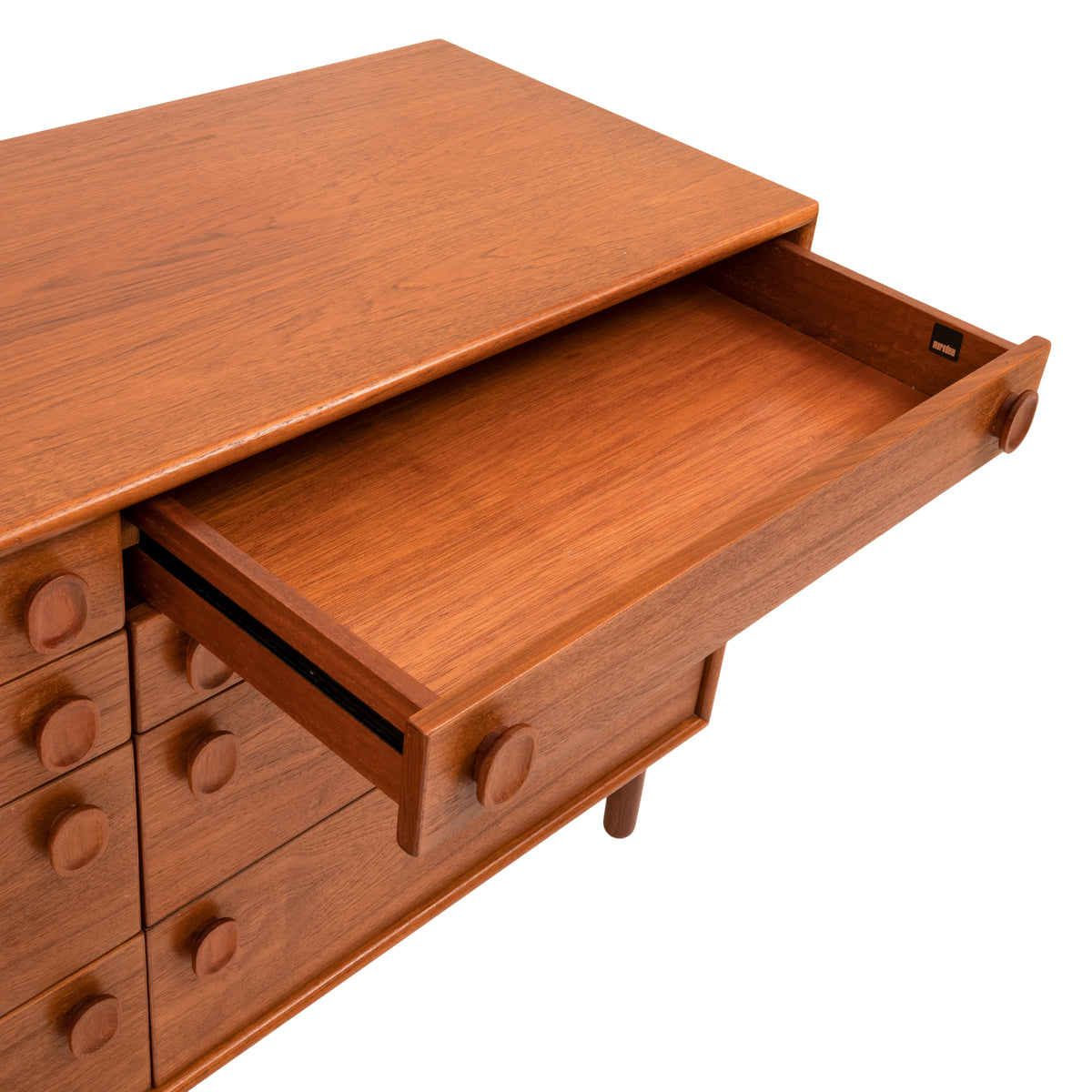 Mid-Century Modern 8 Drawer Teak Dresser Chest by Peter Liley for Meredew, 1969