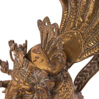 Large 19th Century Antique Indian Hindu Ganesha Figural Votive Brass Oil Lamp, Circa 1800