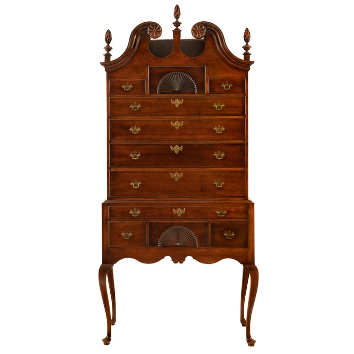Antique American Mahogany Highboy Chest on Stand Salem Massachusetts, 1760