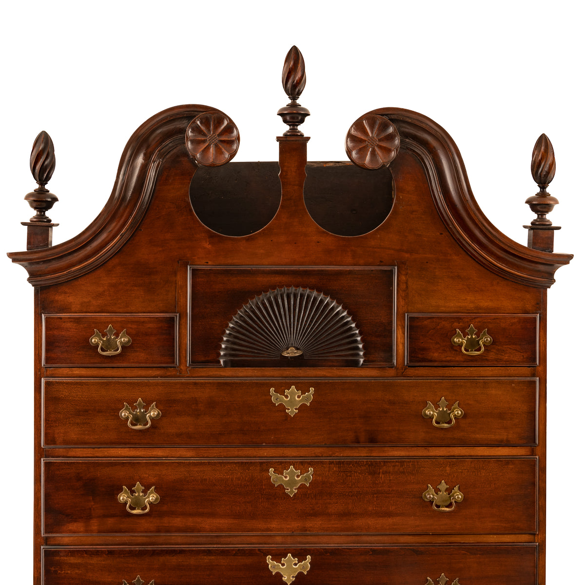 Antique American Mahogany Highboy Chest on Stand Salem Massachusetts, 1760