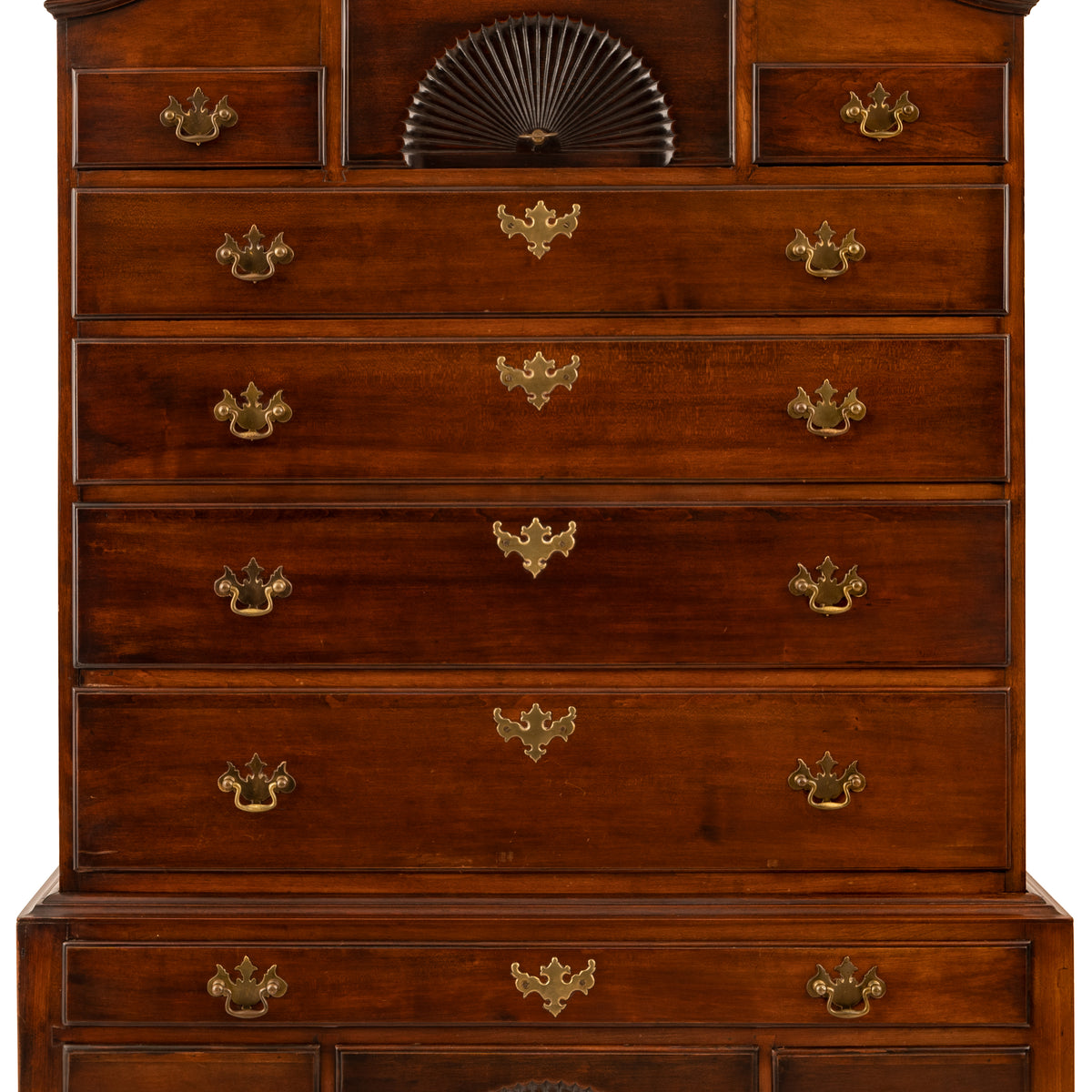 Antique American Mahogany Highboy Chest on Stand Salem Massachusetts, 1760