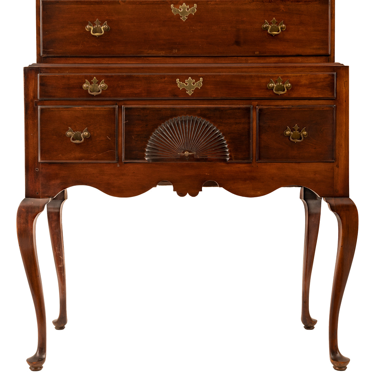 Antique American Mahogany Highboy Chest on Stand Salem Massachusetts, 1760
