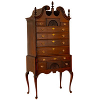 Antique American Mahogany Highboy Chest on Stand Salem Massachusetts, 1760