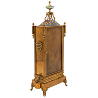 Large Antique French Cloisonné & Brass Astronomical 8 Day Calendar Clock, Circa 1890