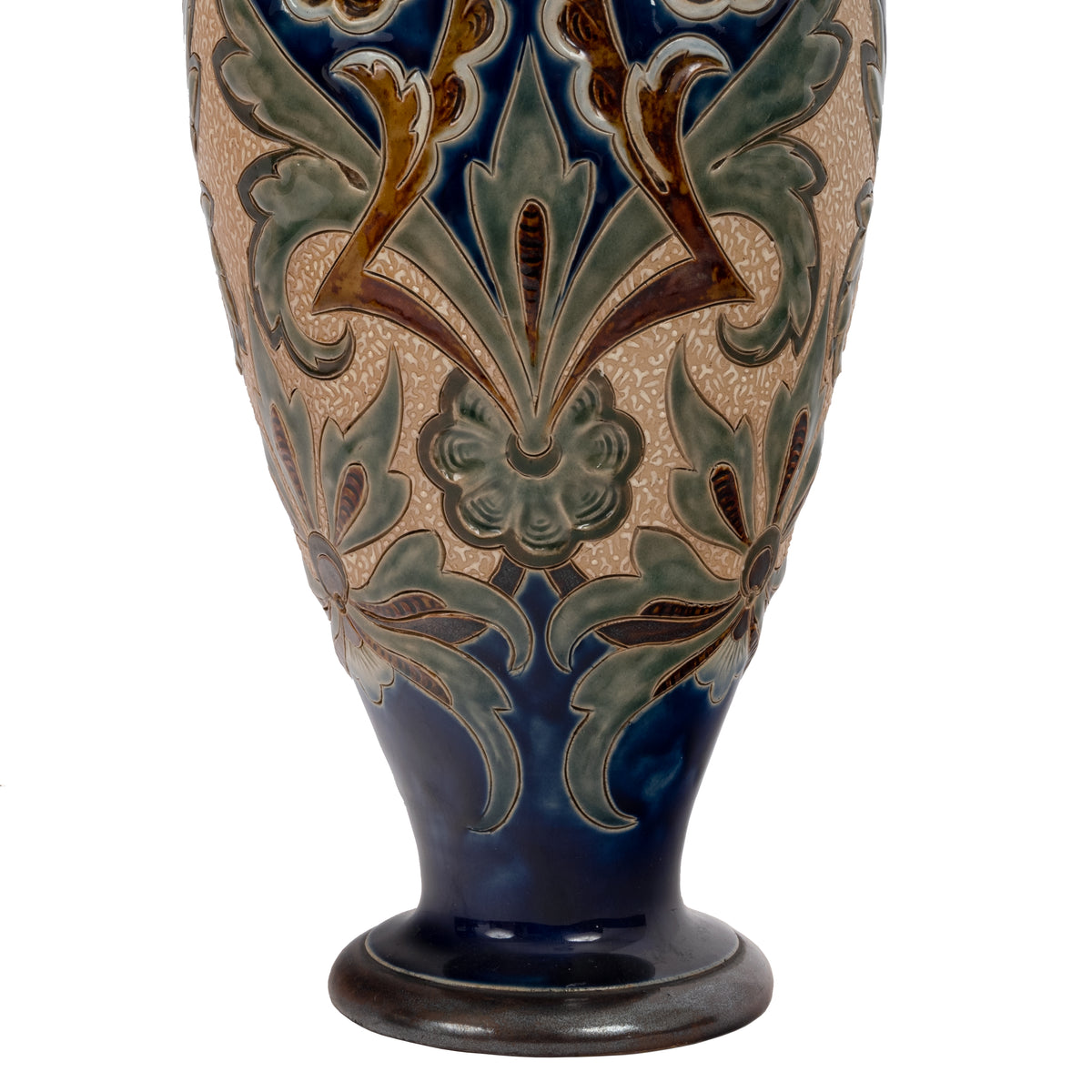 Large Antique Aesthetic Movement Doulton Lambeth Stoneware Vase Margaret Aitken