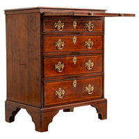 Antique Georgian Inlaid Mahogany Gentleman's Chest of Drawers Dresser, Circa 1750