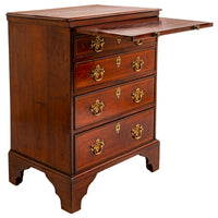 Antique Georgian Inlaid Mahogany Gentleman's Chest of Drawers Dresser, Circa 1750