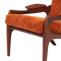 Adrian Pearsall Mid Century Modern Walnut Lounge Armchair Craft Associates, 1960