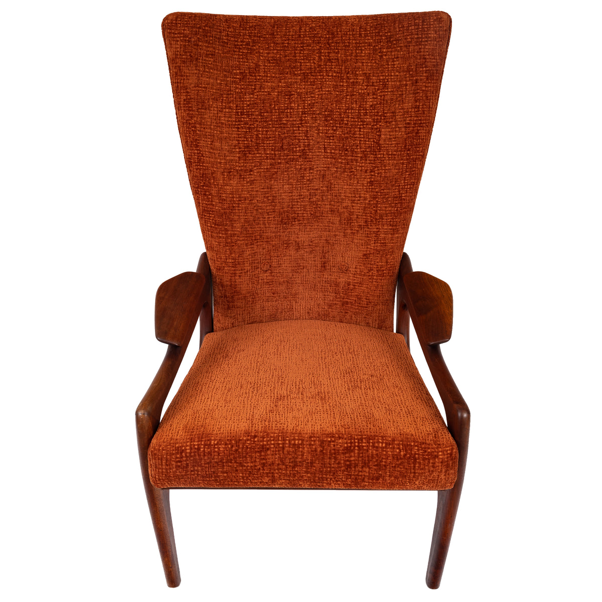 Adrian Pearsall Mid Century Modern Walnut Lounge Armchair Craft Associates, 1960