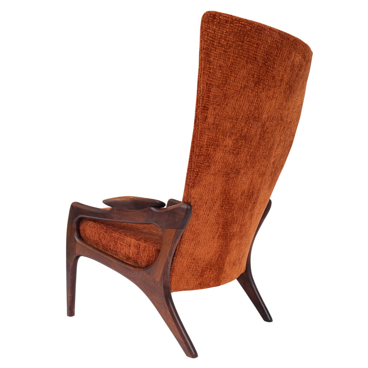 Adrian Pearsall Mid Century Modern Walnut Lounge Armchair Craft Associates, 1960