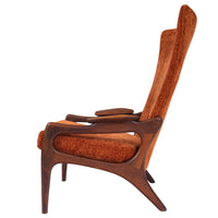 Adrian Pearsall Mid Century Modern Walnut Lounge Armchair Craft Associates, 1960