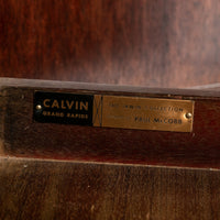 MCM Paul McCobb Irwin Collection Calvin Credenza Sideboard Leather Brass Walnut