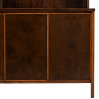 MCM Paul McCobb Irwin Collection Calvin Credenza Sideboard Leather Brass Walnut