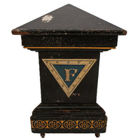 Antique American Aesthetic Movement Painted Knights of Pythias Masonic Pedestal
