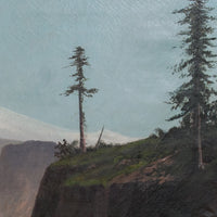 Antique Oil Painting William Weaver Armstrong Mount Hood Oregon Landscape, Circa 1885