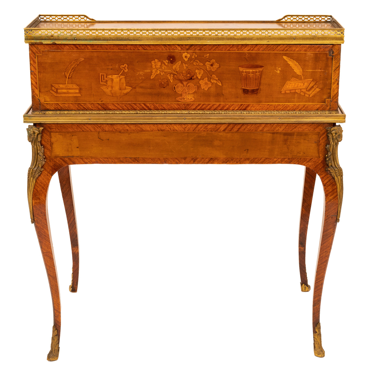 Antique Louis XV Ormolu Marquetry Bonheur Du Jour Desk Roger Vandercruse 1780