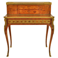 Antique Louis XV Ormolu Marquetry Bonheur Du Jour Desk Roger Vandercruse 1780